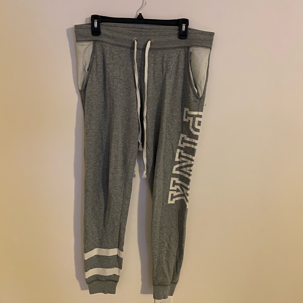 PINK grey joggers